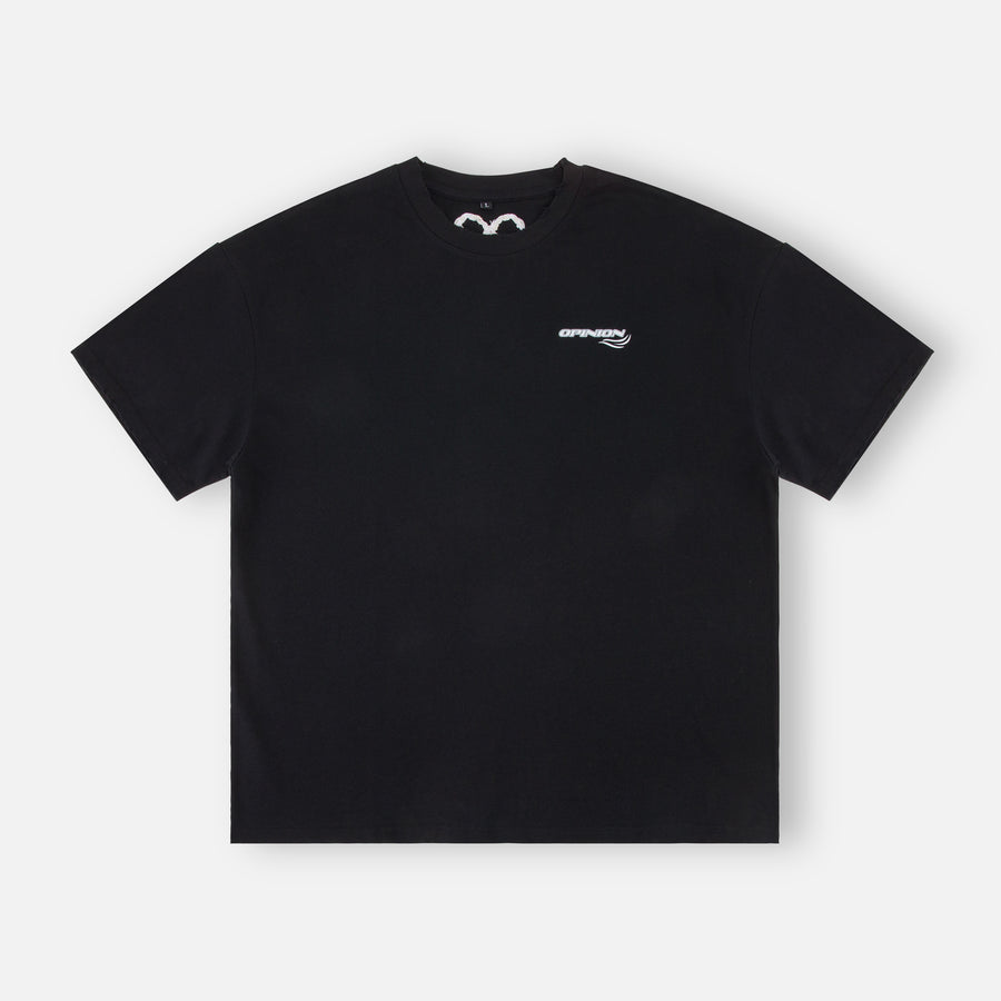 Past x Future black heavyweight t-shirt by Opinion
